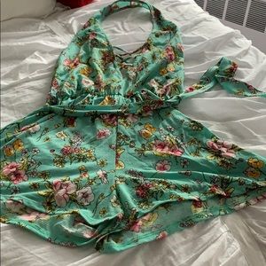 Romper with halter top